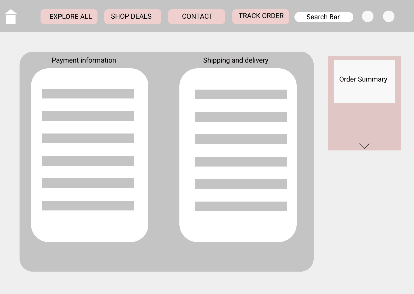Low fidelity prototype screen 4