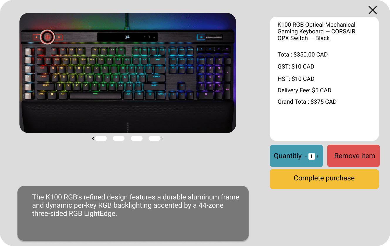 Medium fidelity prototype screen 5