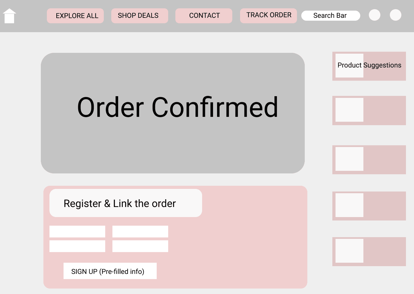 Low fidelity prototype screen 5