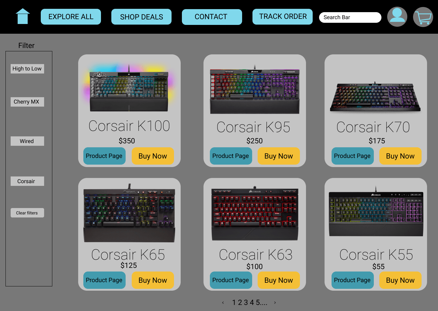 Medium fidelity prototype screen 3