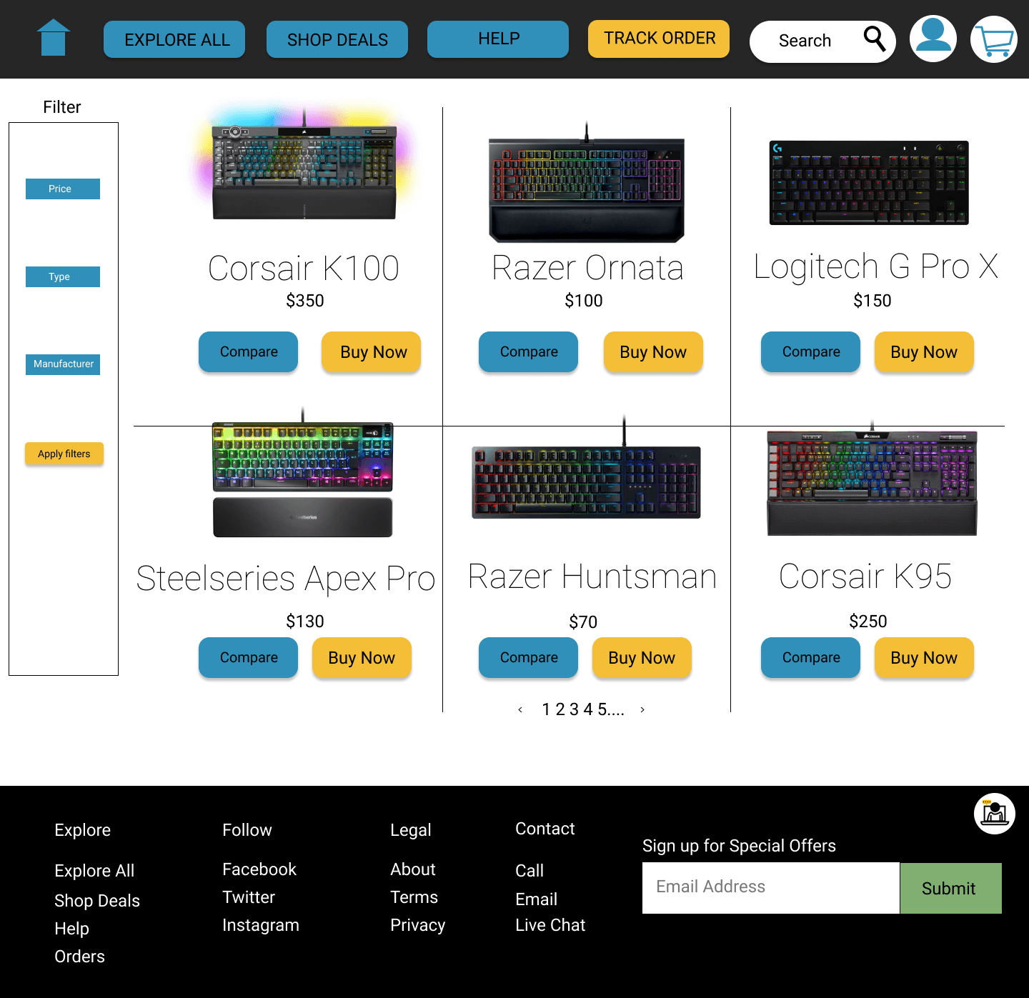 High fidelity prototype screen 3