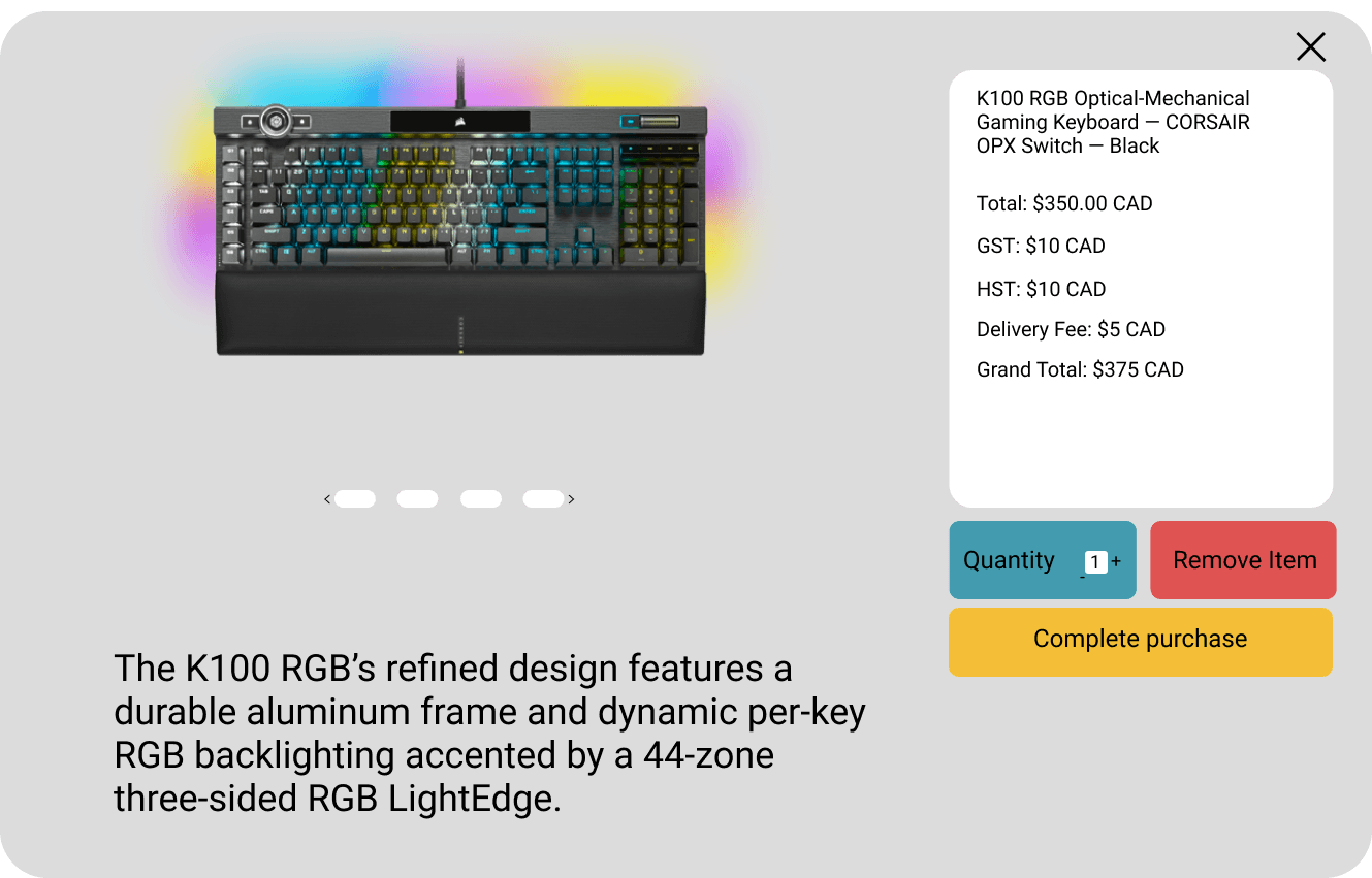 High fidelity prototype screen 6