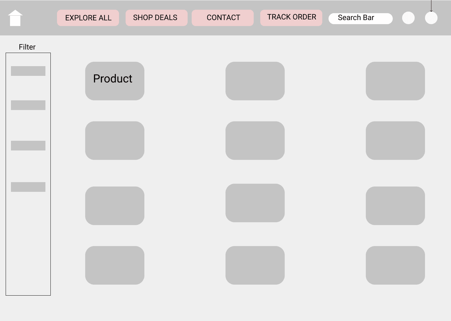 Low fidelity prototype screen 2