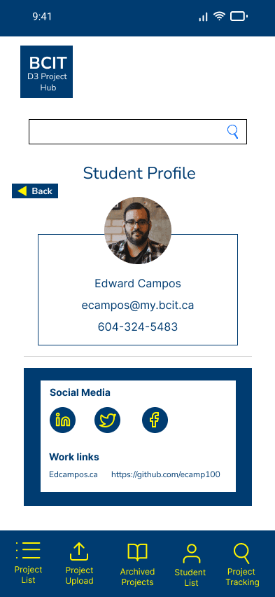 Wireframe for D3 Project Hub