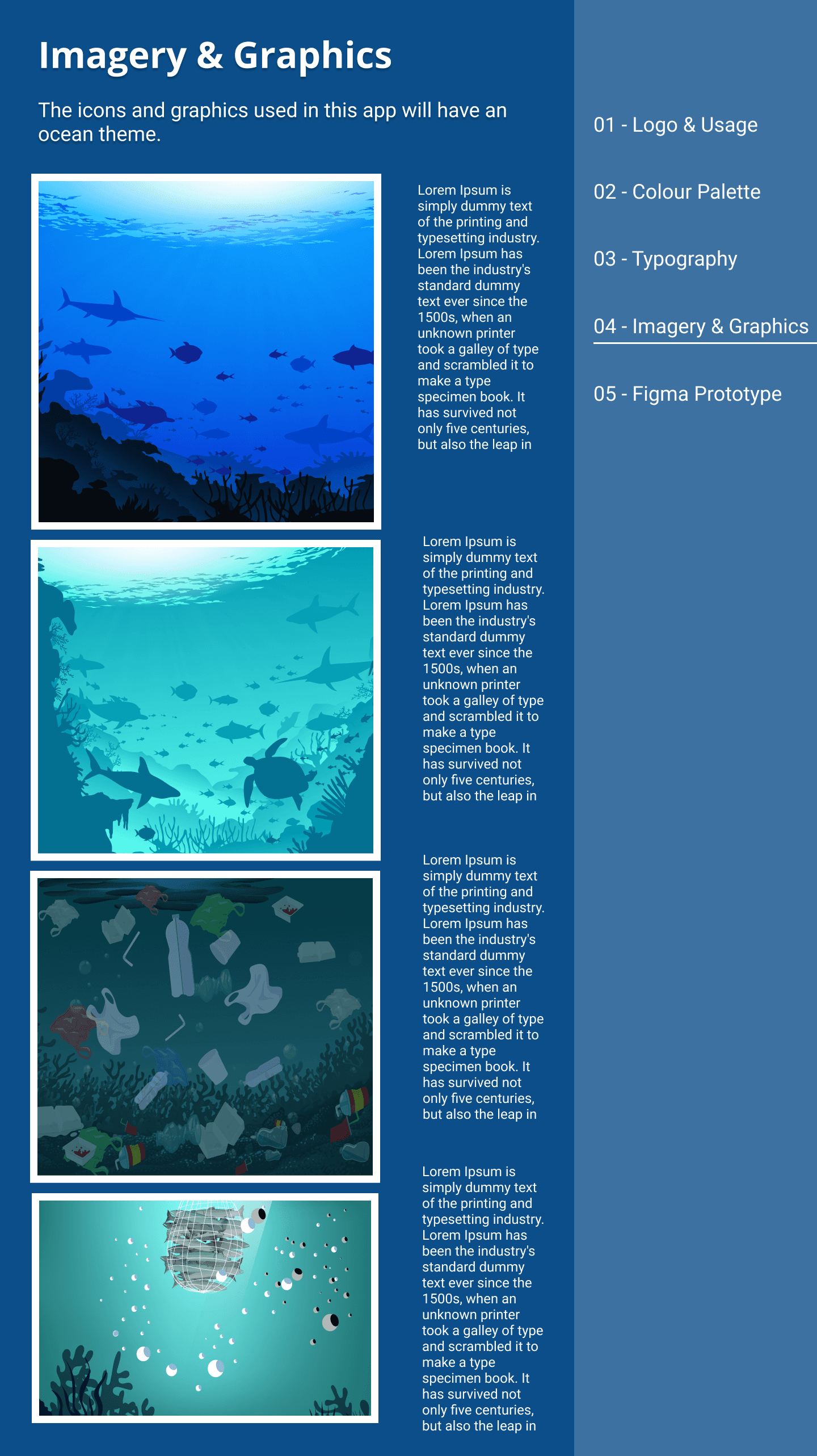 Edu-Ocean style guide color palette