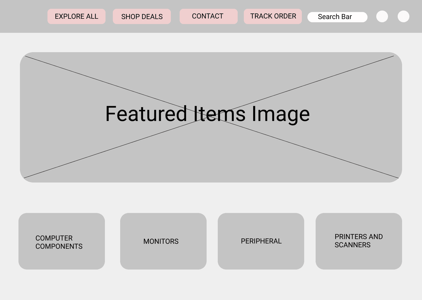 Low fidelity prototype screen 1