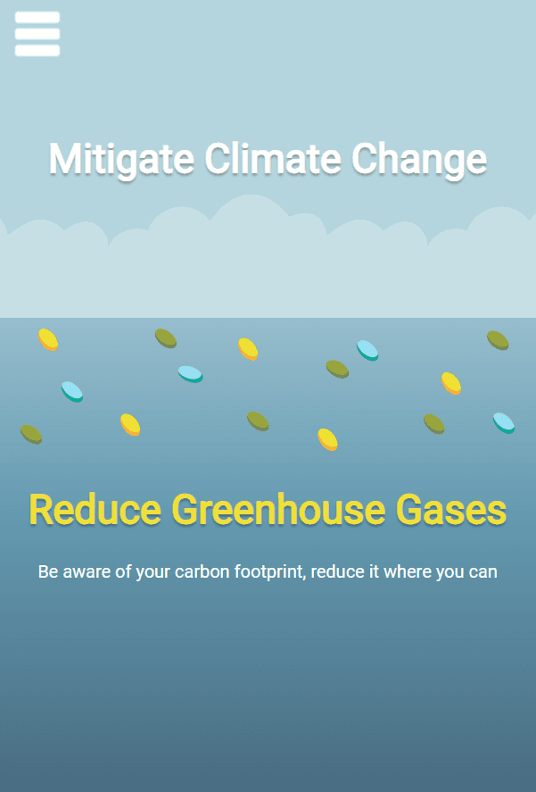 Edu-Ocean high fidelity prototype version 1 screen 1