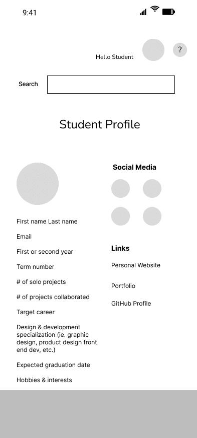Wireframe for D3 Project Hub